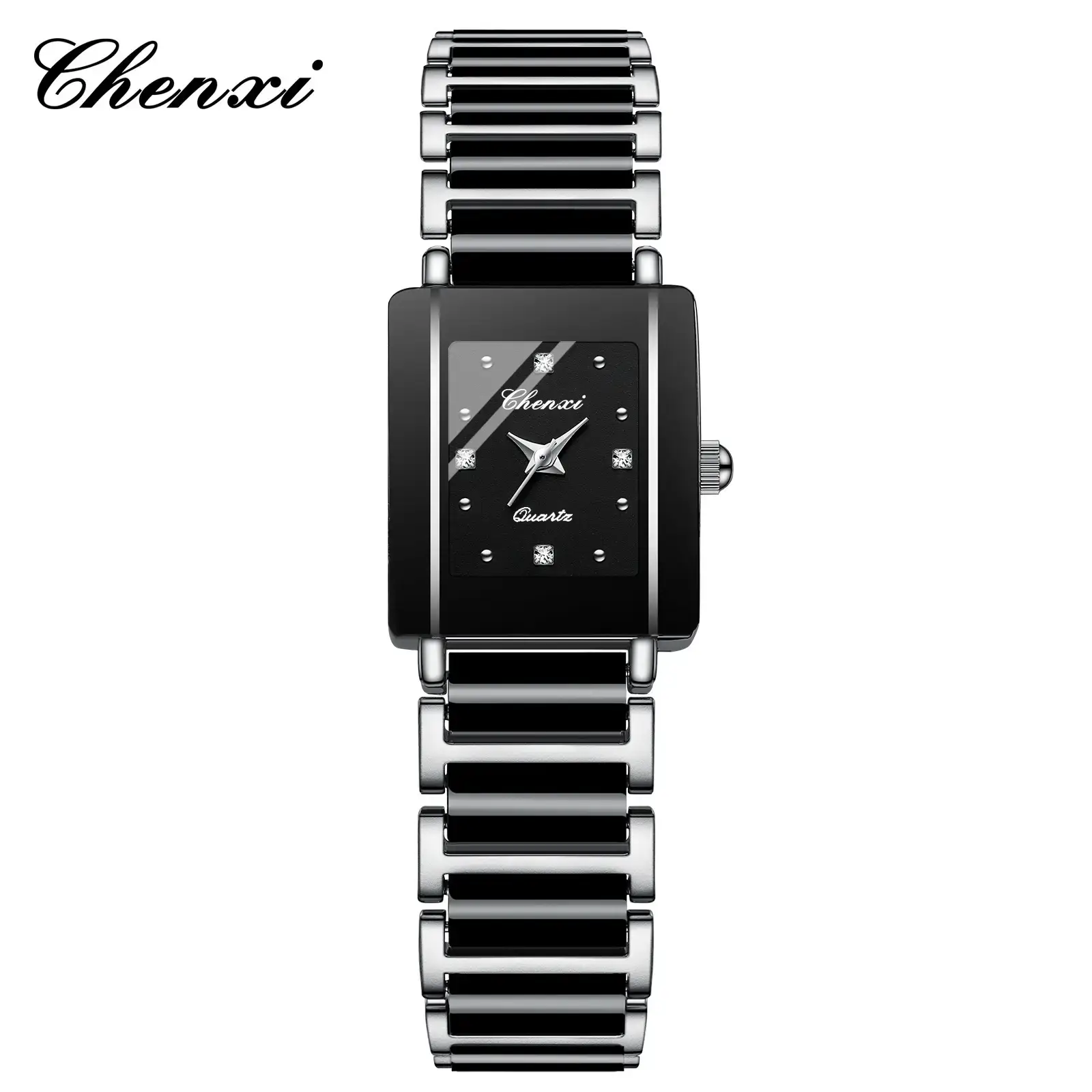 Chenxi Ceramic Square Couple Watches Women Men Wholesale