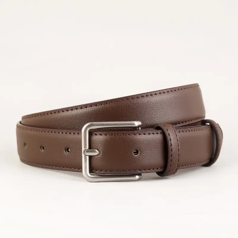 Women's Genuine Leather Belt Neutral Brown Retro Style - Image 5