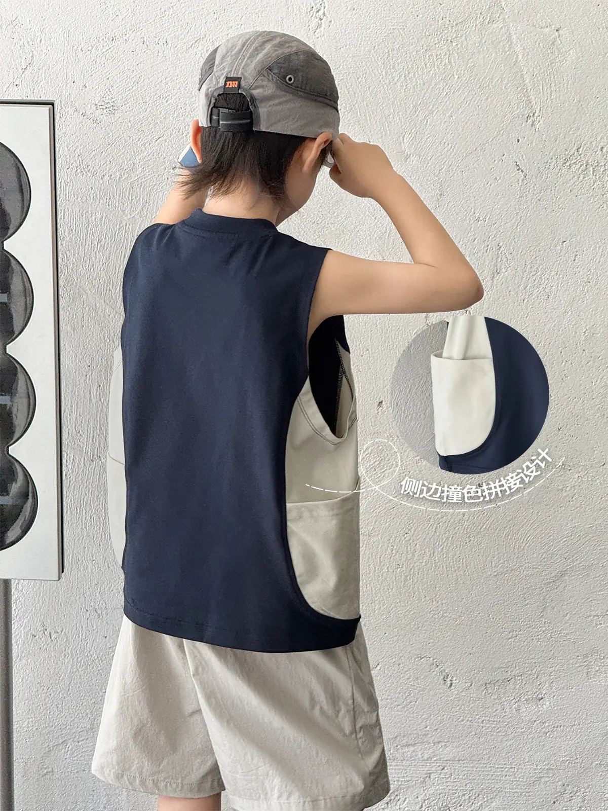 Children's Sleeveless Vest Vest T-Shirt Medium Large Quick Dry - Image 5