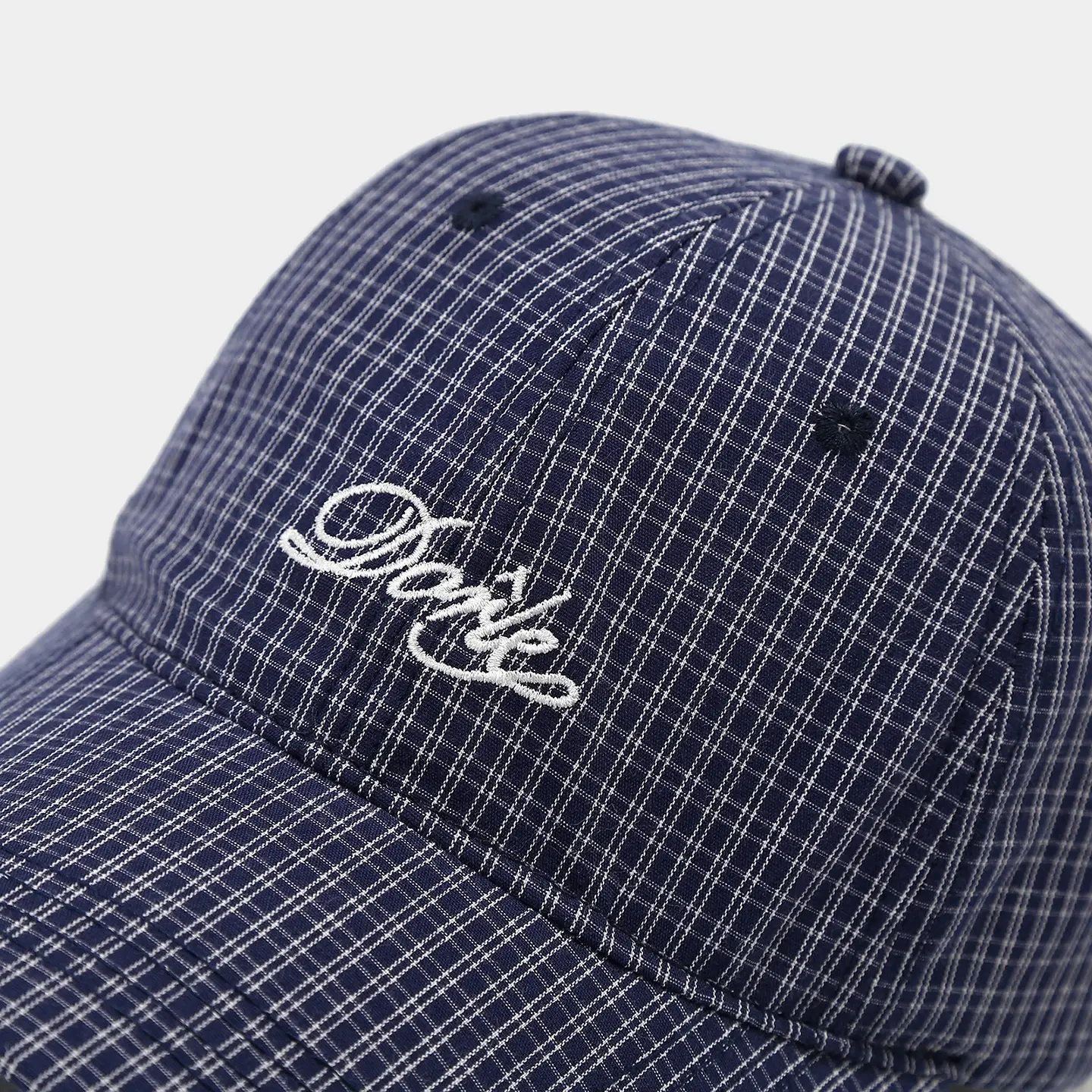 Korean Fashion Plaid Baseball Cap with Letter Embroidery — feature 9