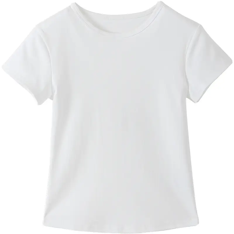 American-Style Short-Sleeved T-Shirt for Girls, Summer Slim Fit, Multi-Color, 2026 New Korean Style, Slimming Inner Wear, Waist-Cinching Tight Top