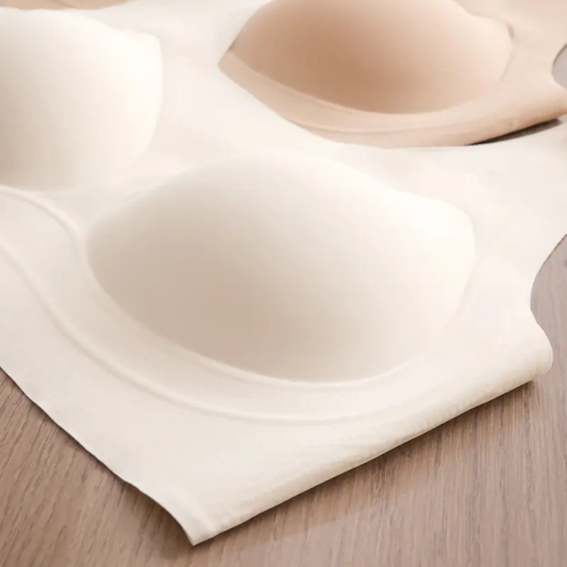 Cross-Border Summer Lightweight and Soft Liquid Foundation Jelly Gel Seamless and Non-Feeling Bra Anti-Sagging Semi-Fixed Cup Underwear