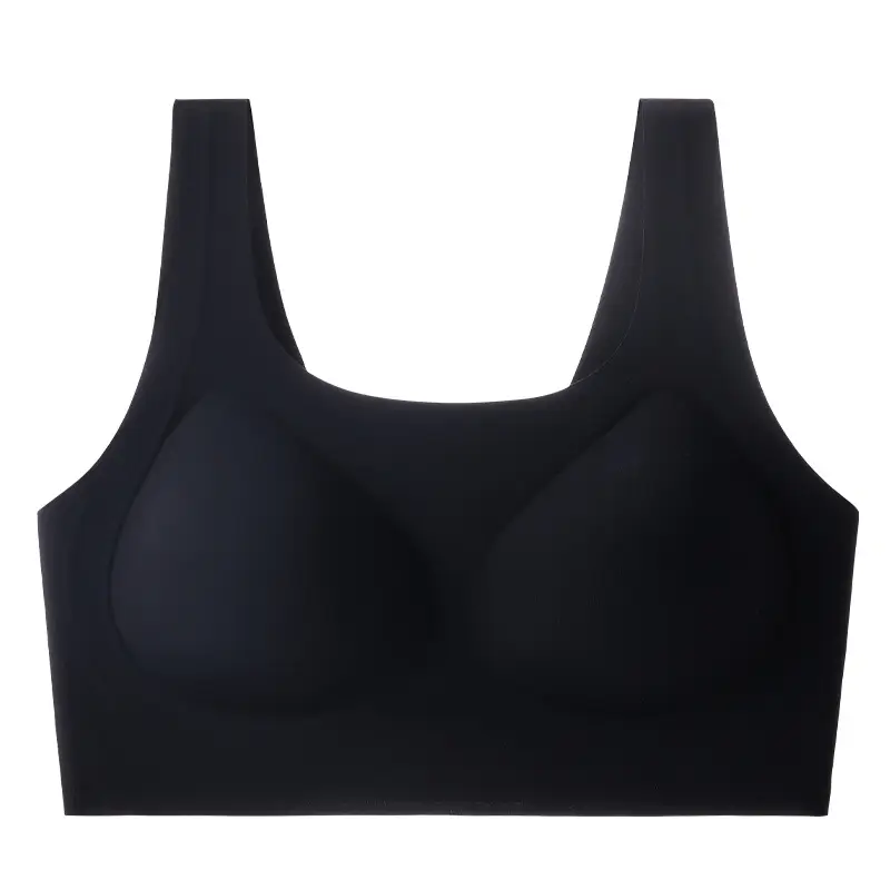 Cross-Border Summer Lightweight and Soft Liquid Foundation Jelly Gel Seamless and Non-Feeling Bra Anti-Sagging Semi-Fixed Cup Underwear