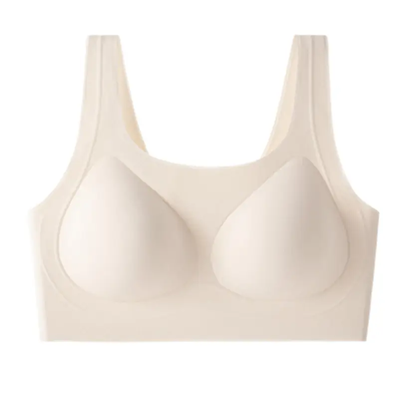 Cross-Border Summer Lightweight and Soft Liquid Foundation Jelly Gel Seamless and Non-Feeling Bra Anti-Sagging Semi-Fixed Cup Underwear