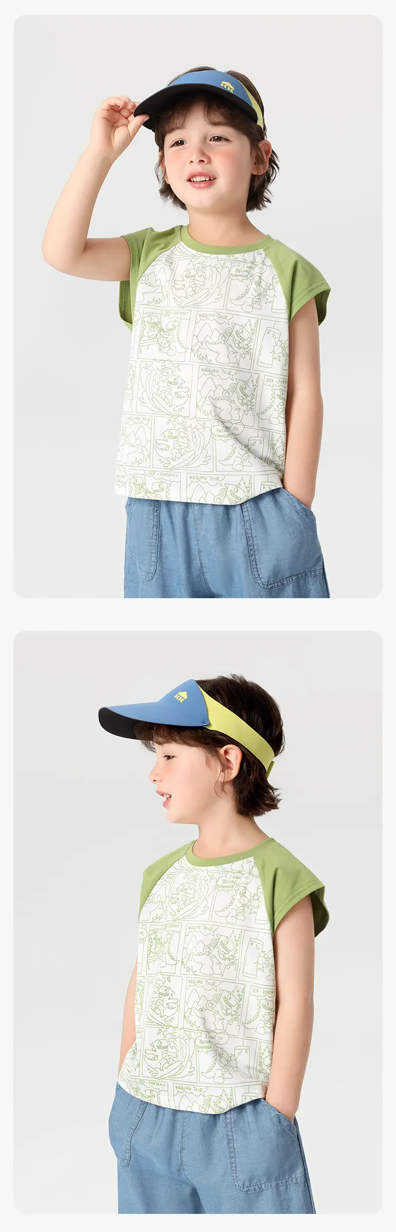 Right European Boys Blue Tencel Denim Shorts — feature 13