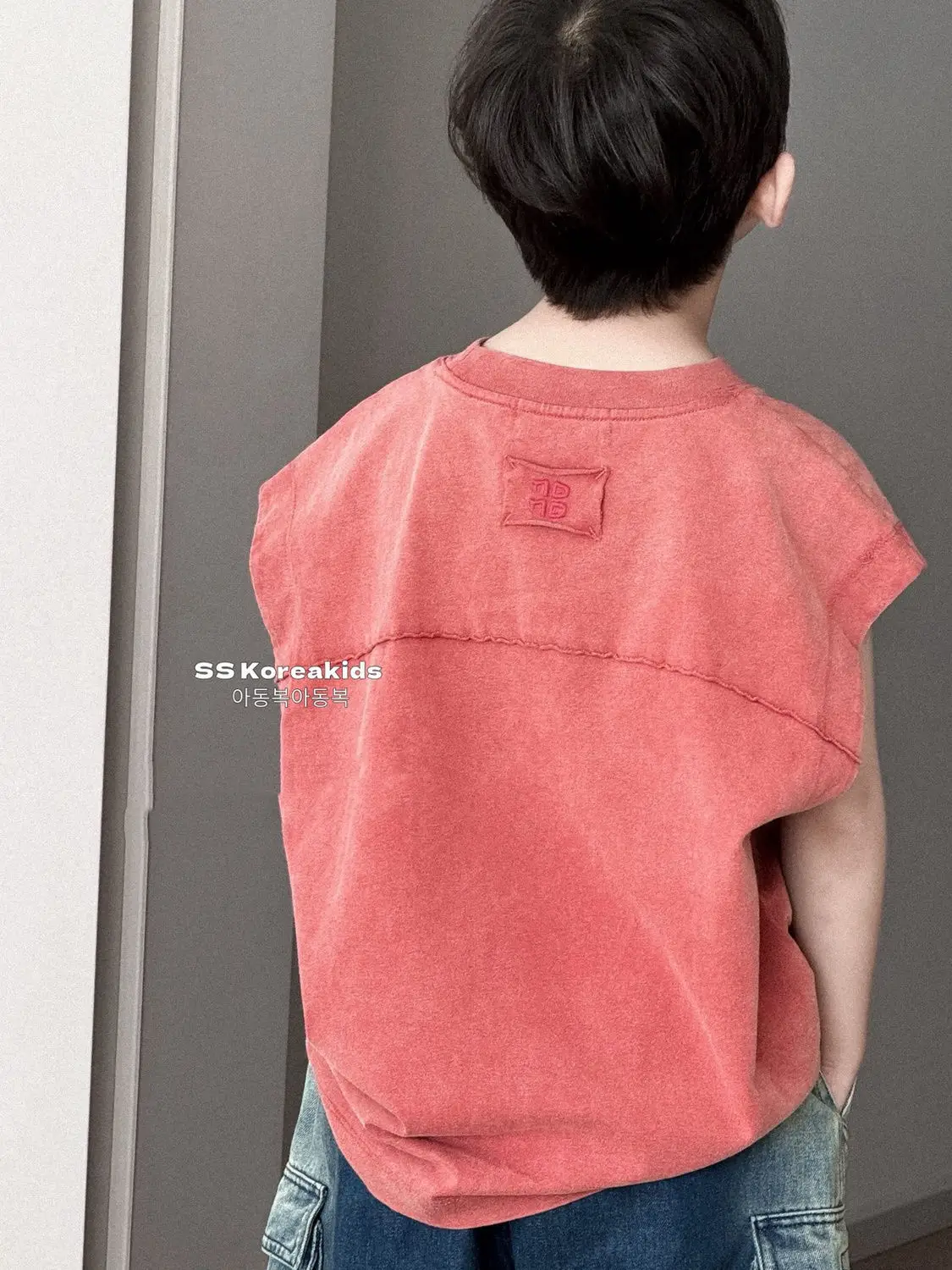 Children's Sleeveless T-Shirt Pink Medium Large Pure Cotton 2025 — feature 7