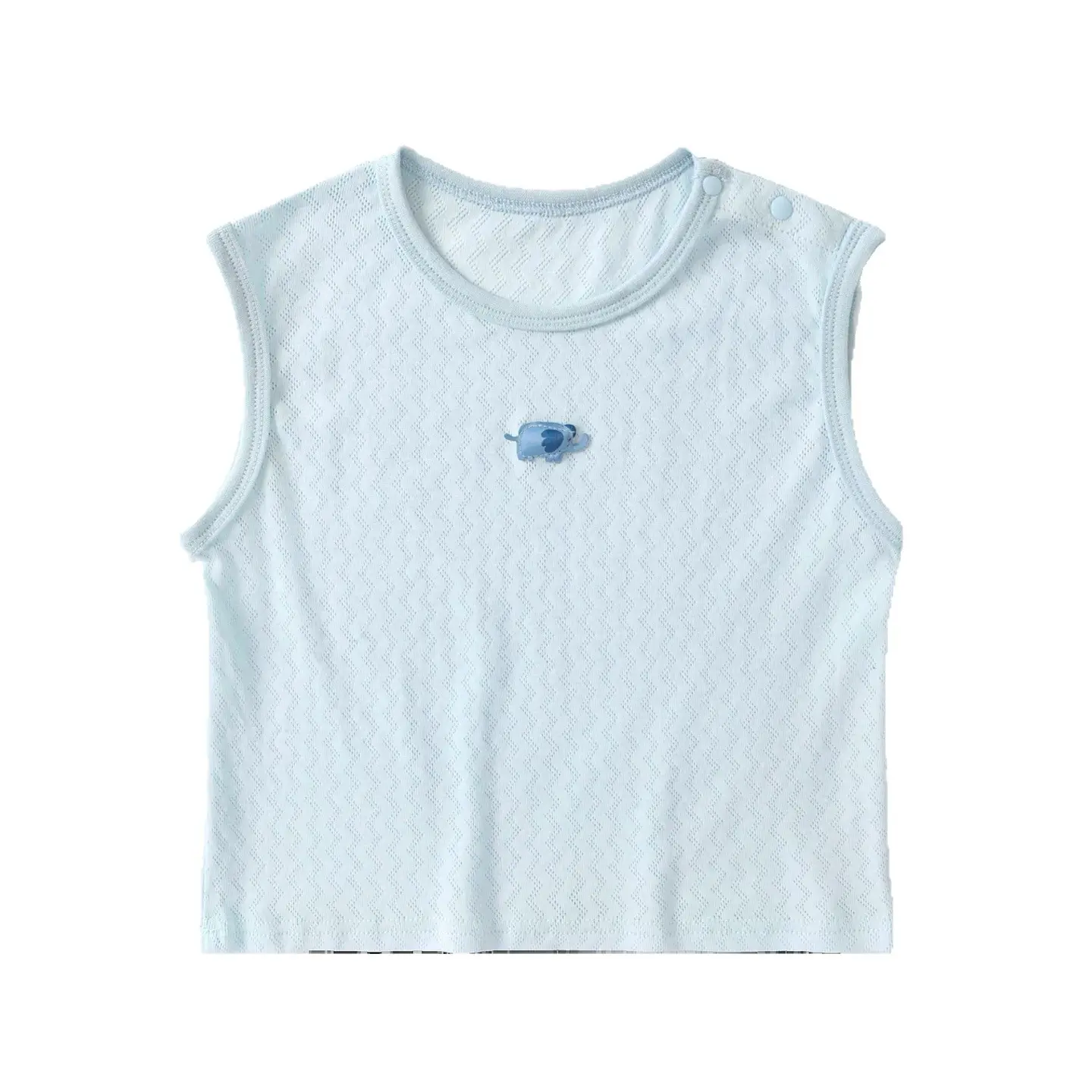 Panda Embroidered Sleeveless T-Shirt for Girls Pink - Image 5