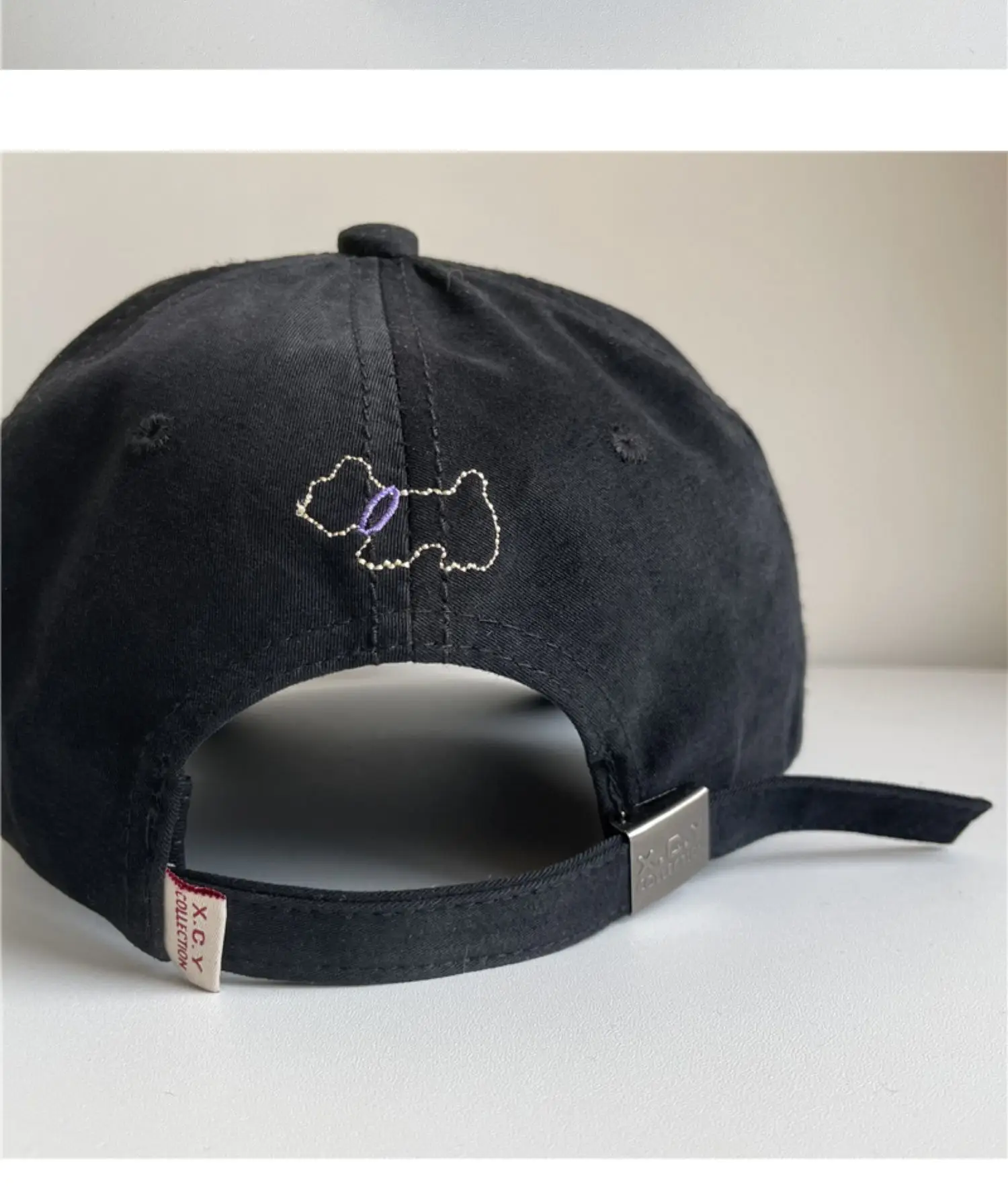 Beige Adjustable Baseball Cap with Letter Embroidery — feature 12