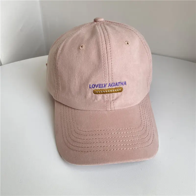 Beige Adjustable Baseball Cap with Letter Embroidery - Image 3