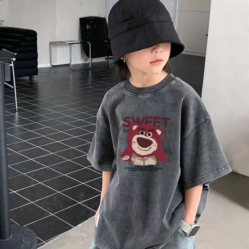 Cross-Border Boys T-Shirt Washable Cotton Distressed Summer - Image 8