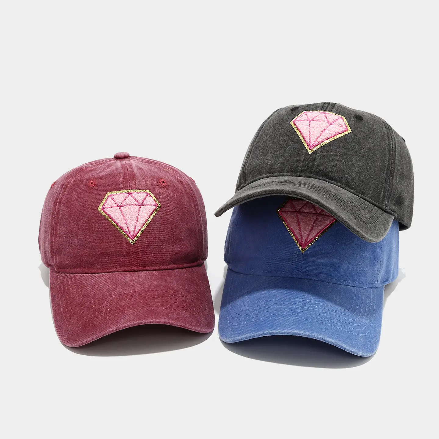 Women's Diamond Patch Baseball Caps Multi Color — feature 3