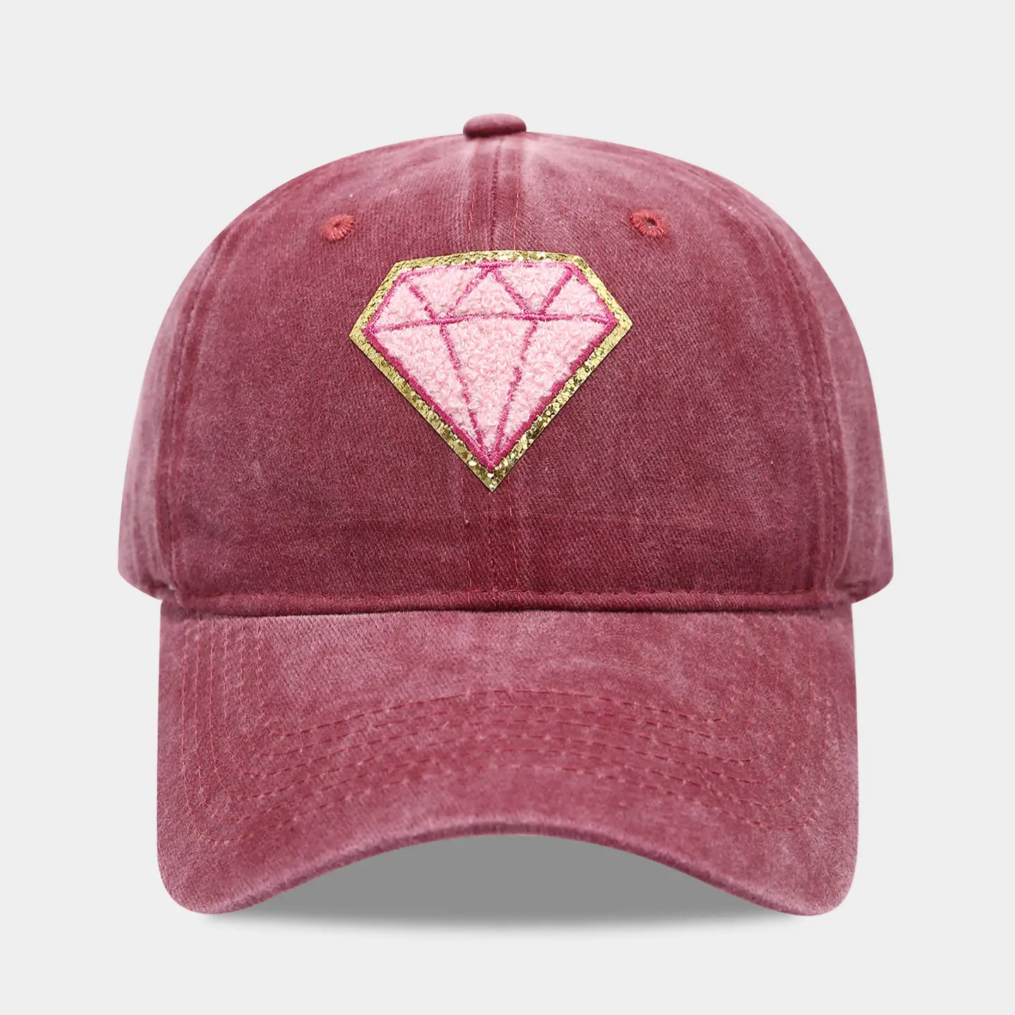 Women's Diamond Patch Baseball Caps Multi Color - Image 5