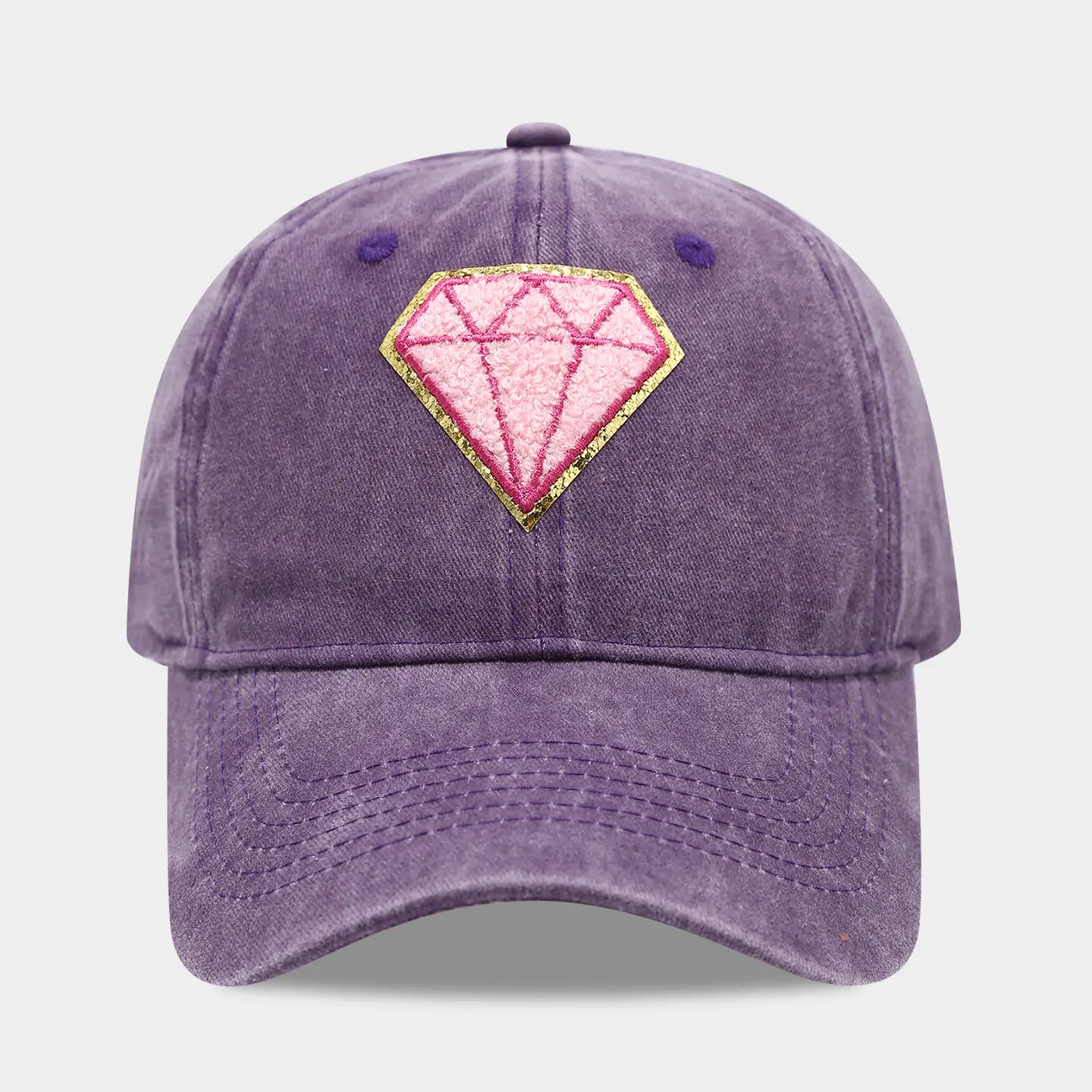 Women's Diamond Patch Baseball Caps Multi Color - Image 6