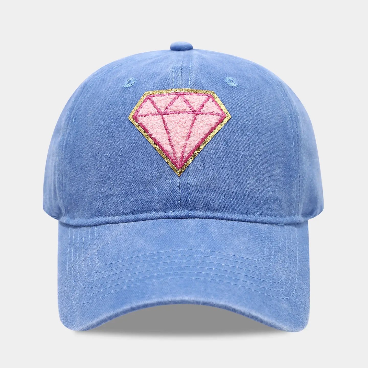 Women's Diamond Patch Baseball Caps Multi Color - Image 7