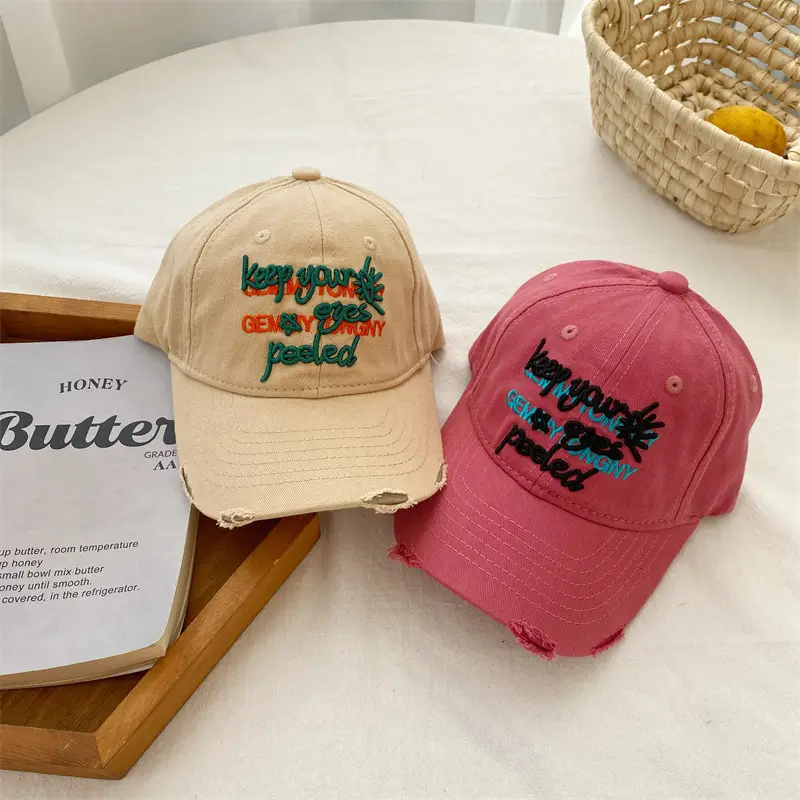 Pink Embroidered Baseball Cap for Girls Boys - Image 11