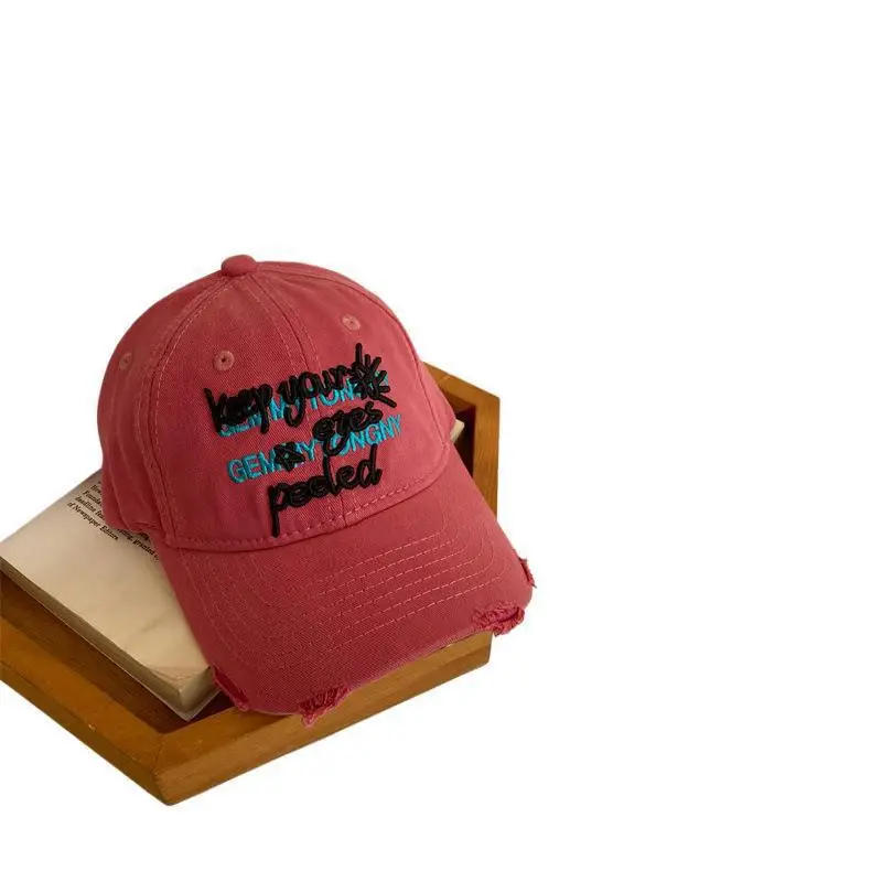Pink Embroidered Baseball Cap for Girls Boys - Image 13