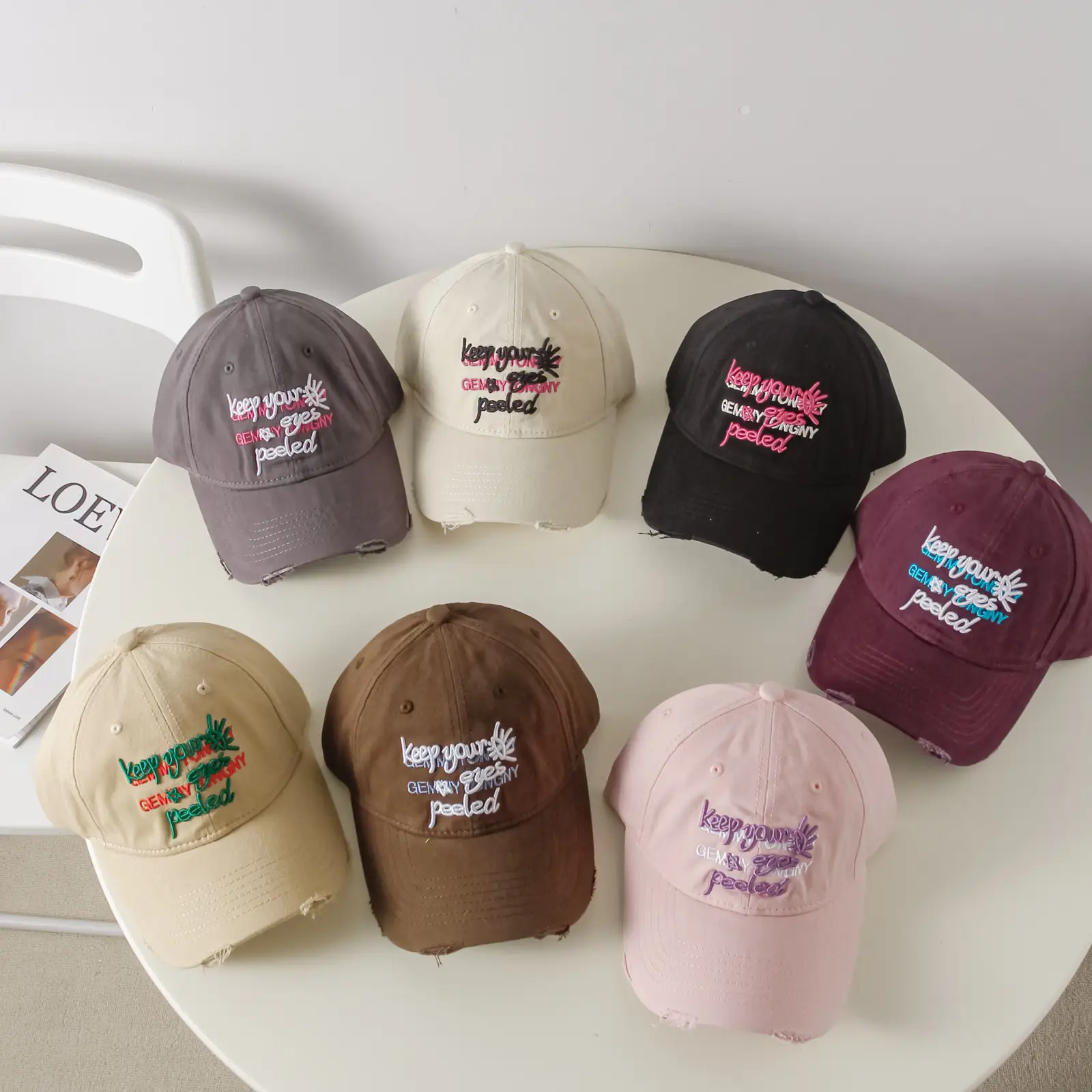 Pink Embroidered Baseball Cap for Girls Boys — feature 8