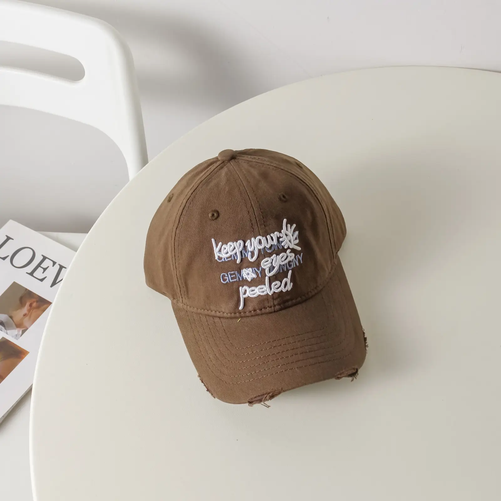 Pink Embroidered Baseball Cap for Girls Boys - Image 6