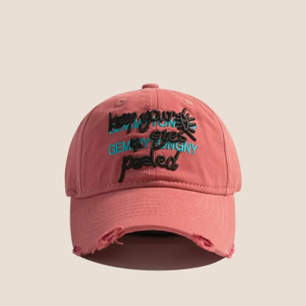 Pink Embroidered Baseball Cap for Girls Boys - Image 7