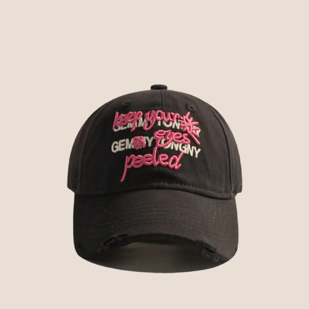 Pink Embroidered Baseball Cap for Girls Boys - Image 8