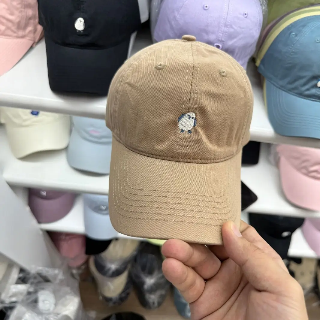 Men's Pink Embroidered Tilted Cap