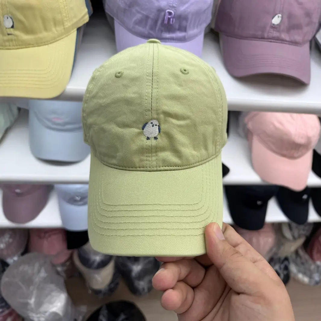 Men's Pink Embroidered Tilted Cap