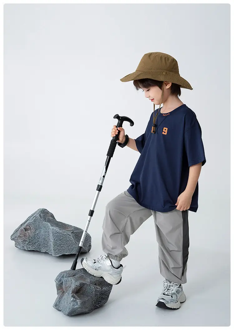 Haima Boys T-Shirt Blue Letter Print Summer — feature 13