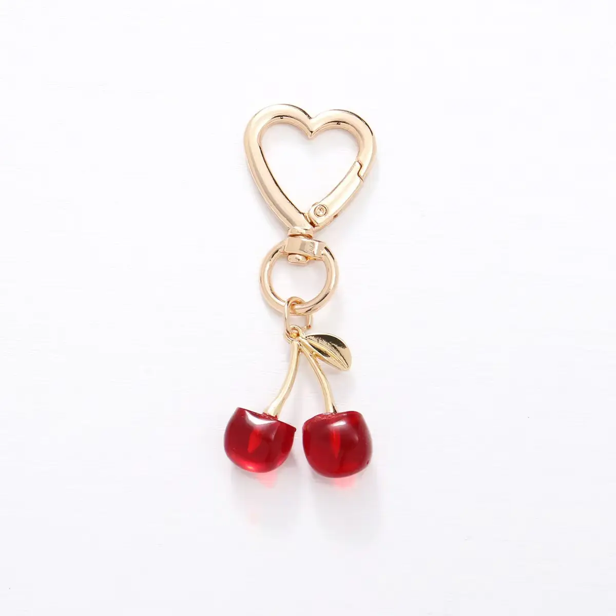 Golden Cherry Pendant Keychain for Women - Image 10