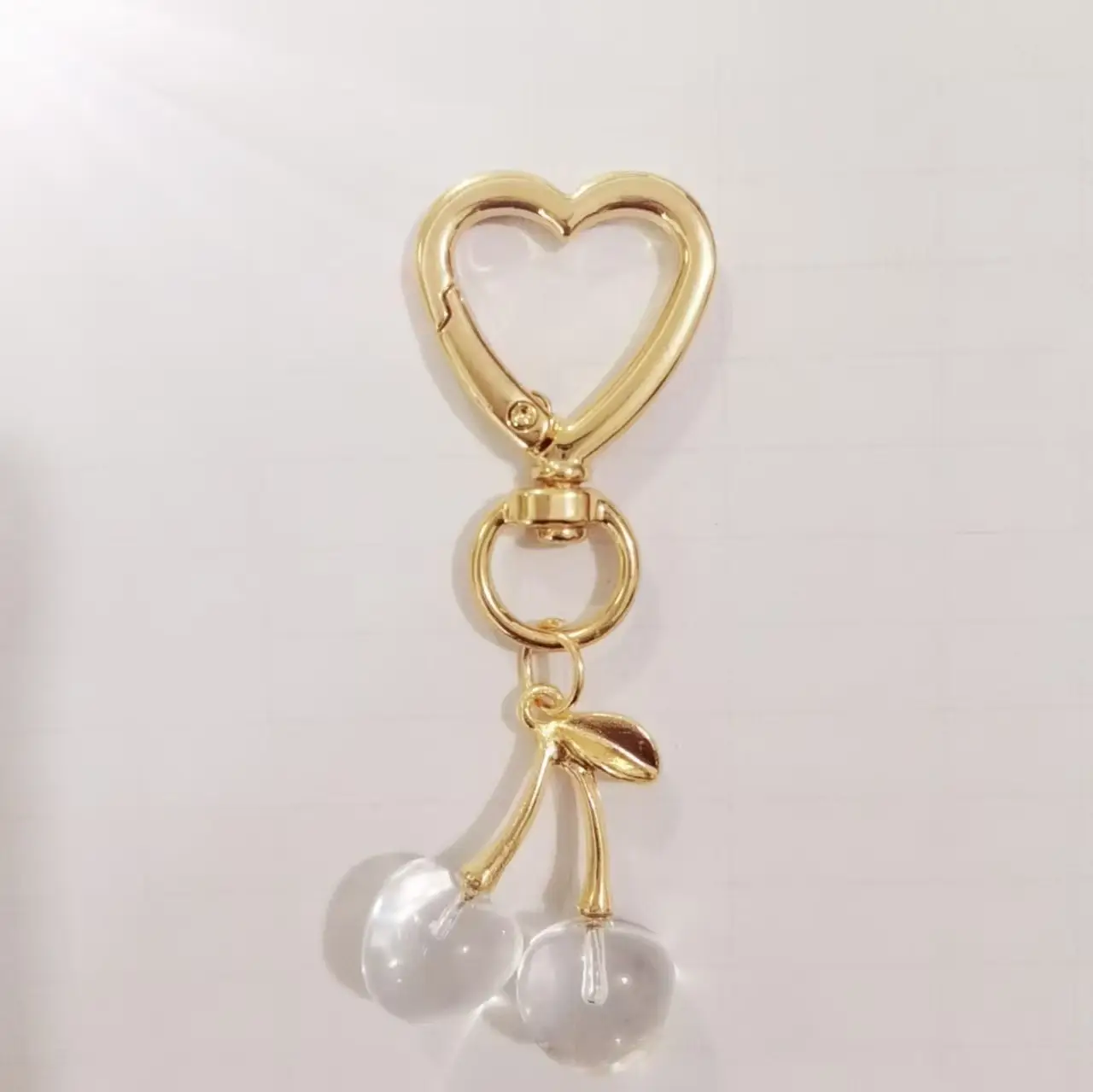 Golden Cherry Pendant Keychain for Women - Image 5
