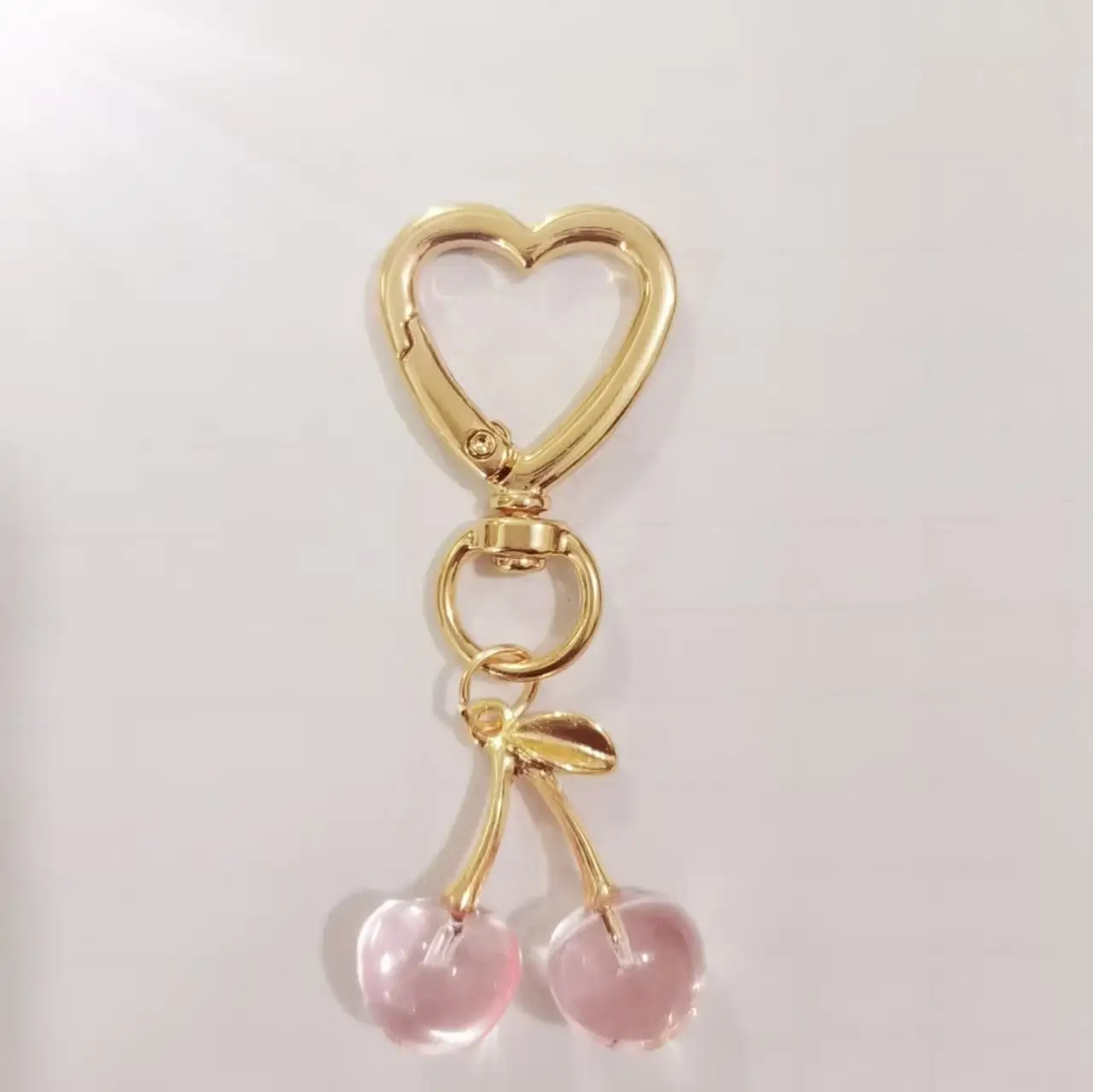 Golden Cherry Pendant Keychain for Women - Image 6