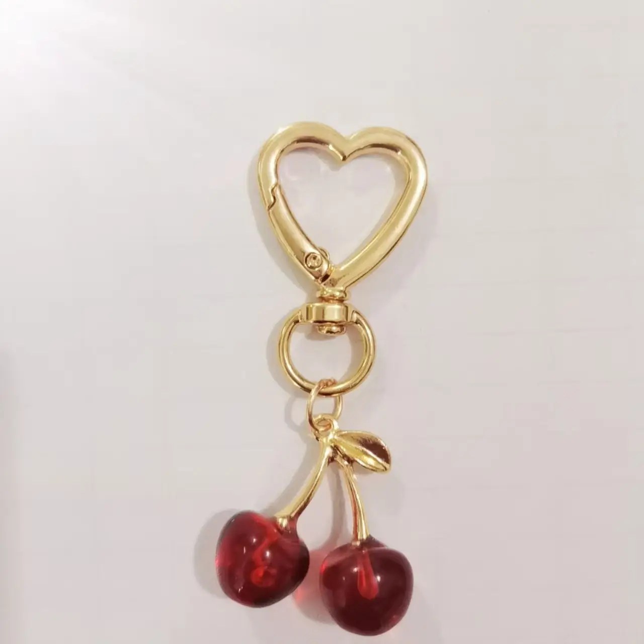 Golden Cherry Pendant Keychain for Women - Image 7