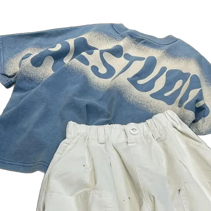 Boys Blue Batwing Sleeve T-Shirt Short Sleeve