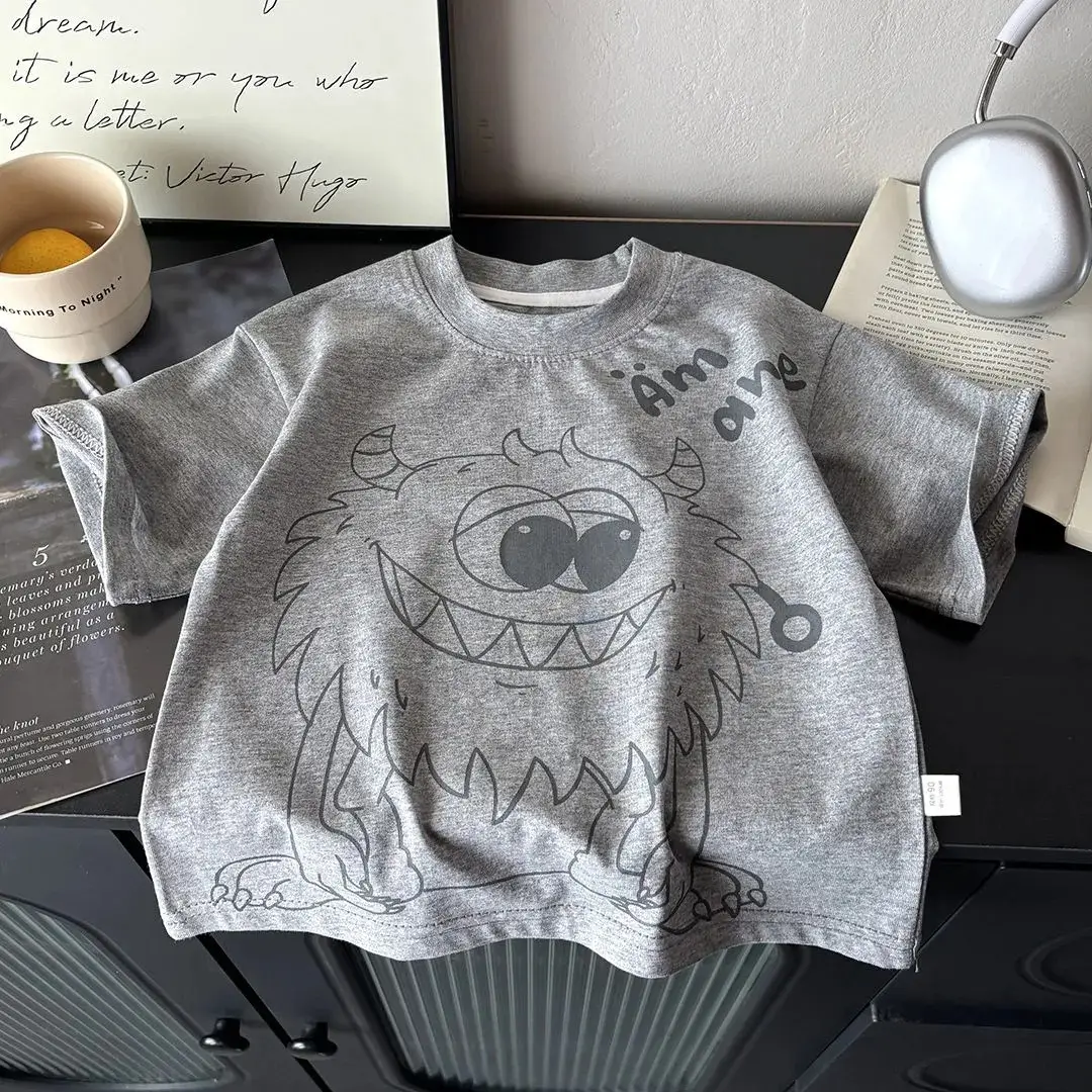 Boys Kids Short Sleeve T-Shirt 2025 Cotton Casual