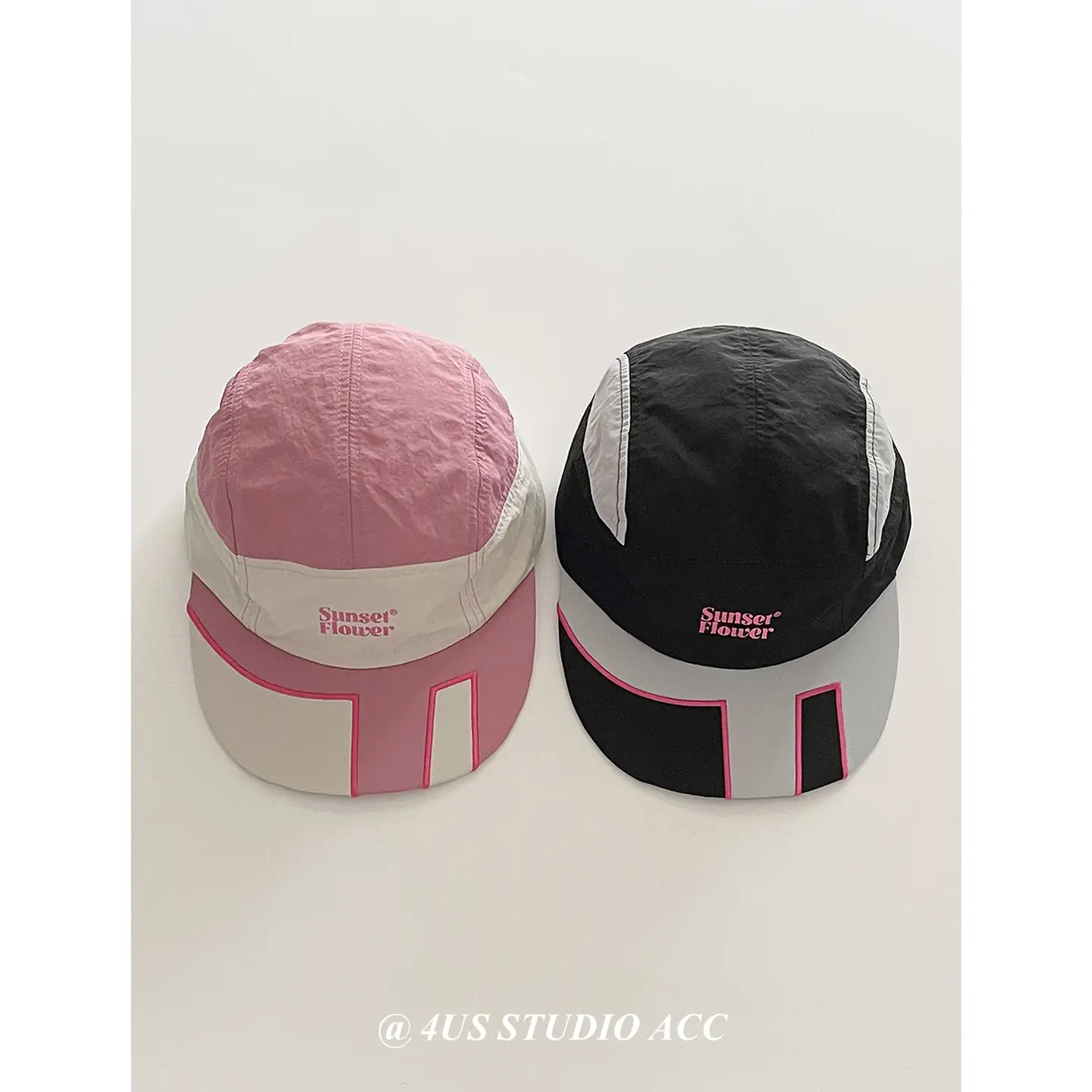 Women's Korean Ig Baseball Cap Black White Orange Brown