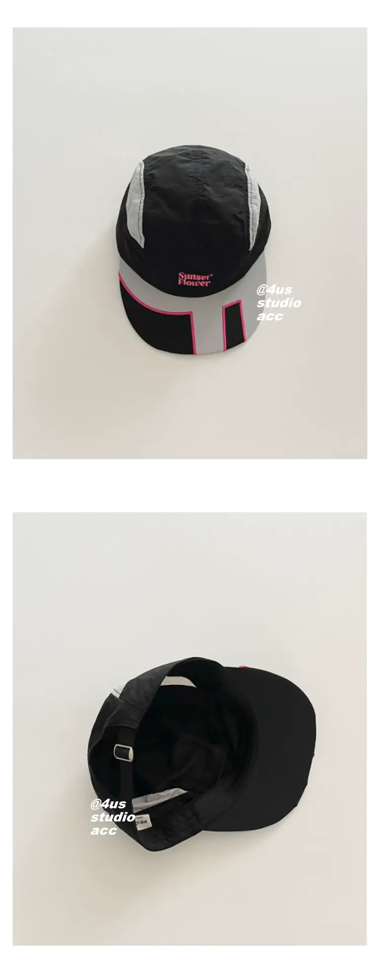 Women's Korean Ig Baseball Cap Black White Orange Brown — feature 7