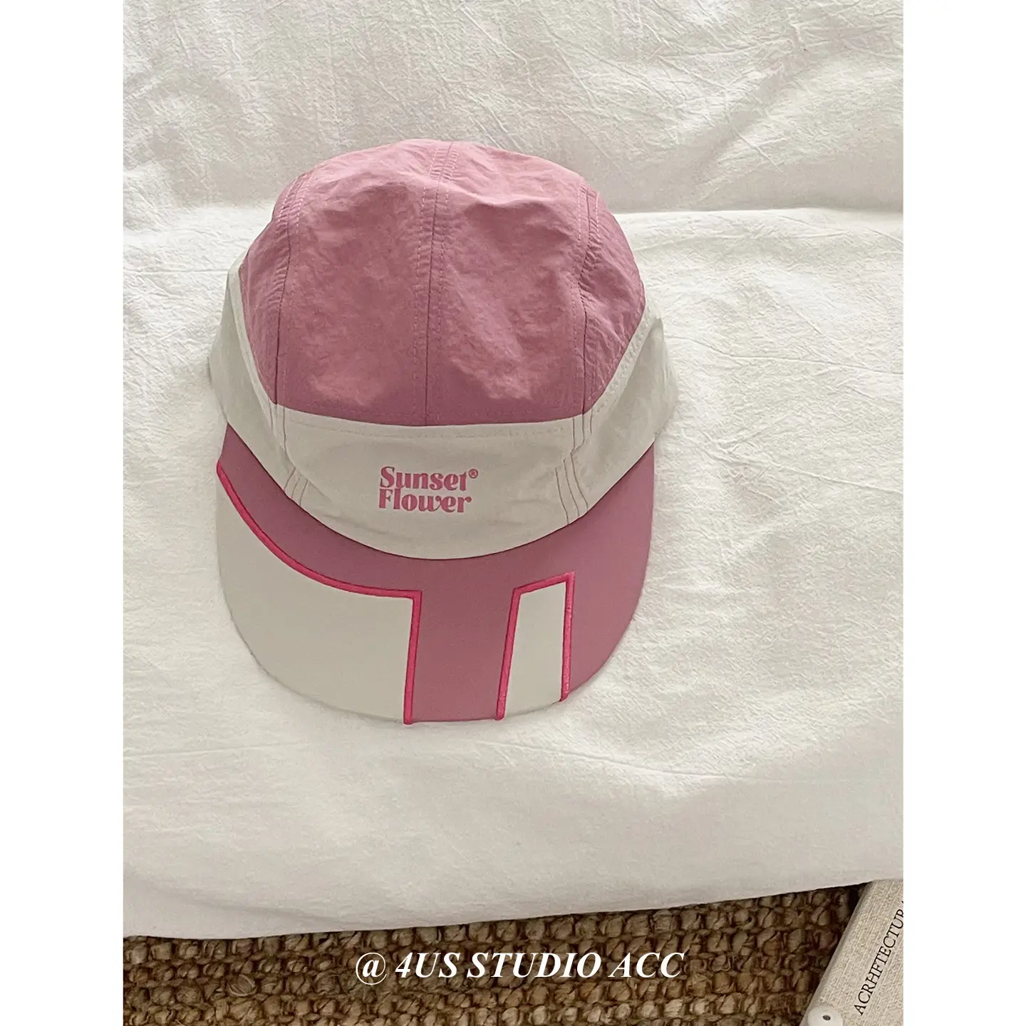Women's Korean Ig Baseball Cap Black White Orange Brown