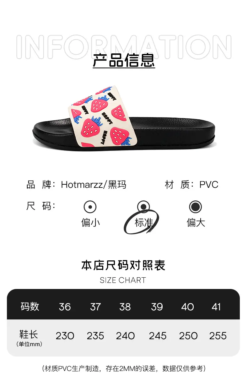 Hotmarzz Blackma Women's Bathroom Home Slippers Cute Non-Slip Bath Slippers Pvc Outerwear Shopping Slippers — feature 2