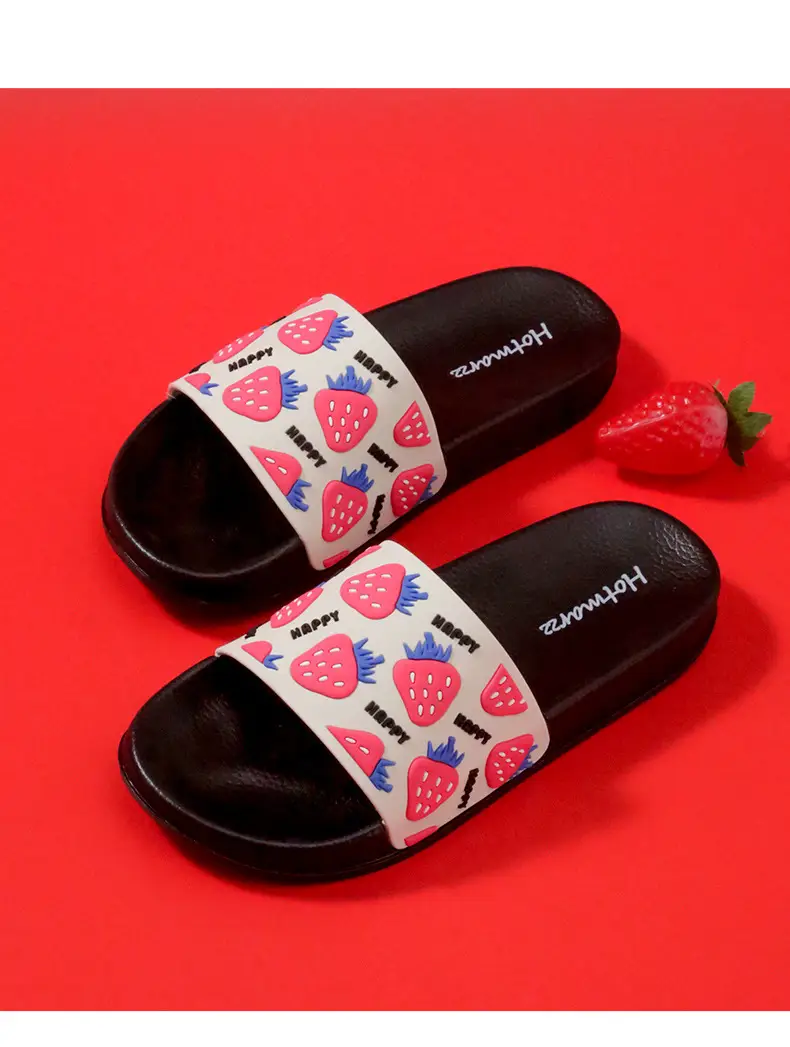 Hotmarzz Blackma Women's Bathroom Home Slippers Cute Non-Slip Bath Slippers Pvc Outerwear Shopping Slippers — feature 7