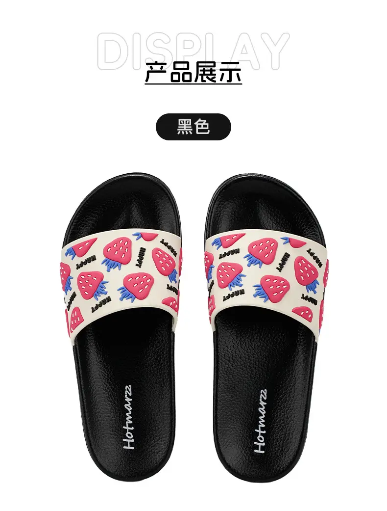 Hotmarzz Blackma Women's Bathroom Home Slippers Cute Non-Slip Bath Slippers Pvc Outerwear Shopping Slippers — feature 9