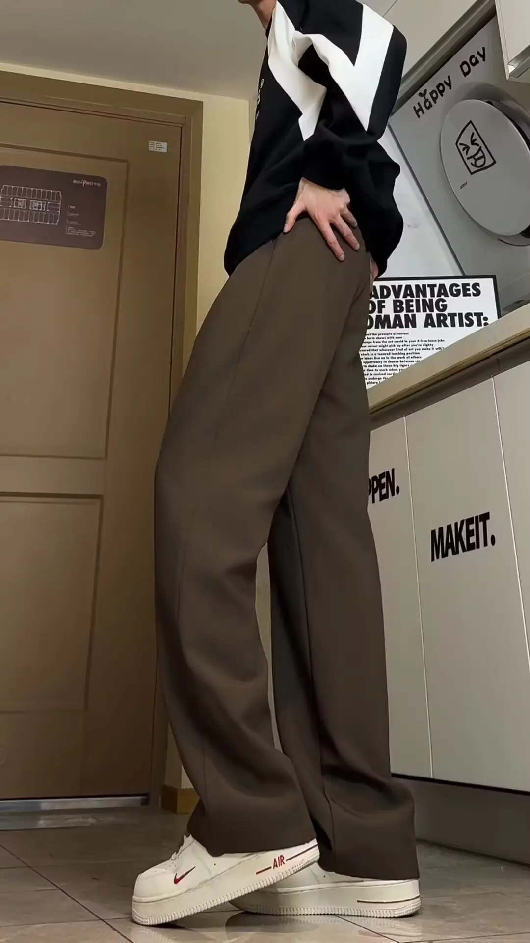 Black Ice Silk Belted Pants for Men — feature 6