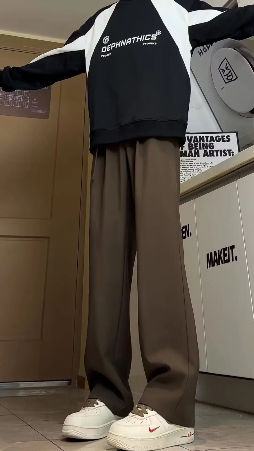 Black Ice Silk Belted Pants for Men — feature 7