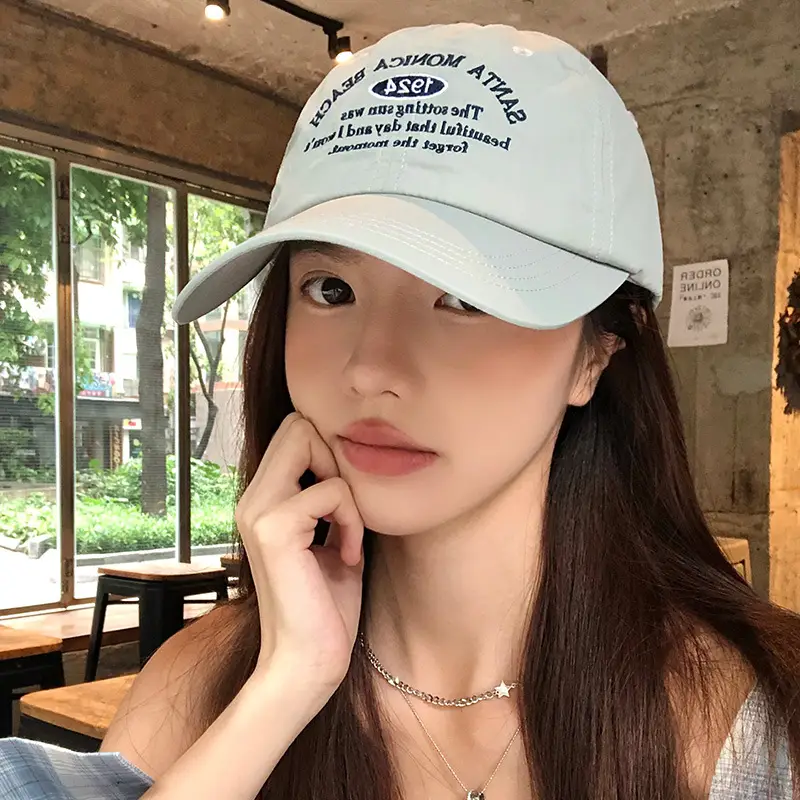 Women Baseball Cap with Duck Tongue Design Light Grey - Image 4