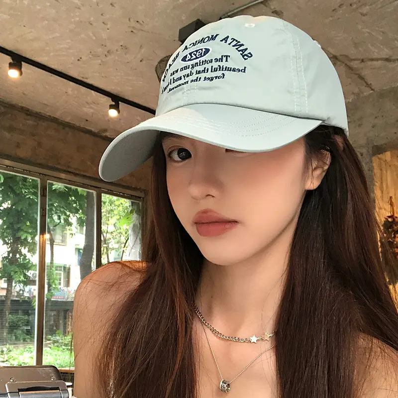 Women Baseball Cap with Duck Tongue Design Light Grey - Image 5