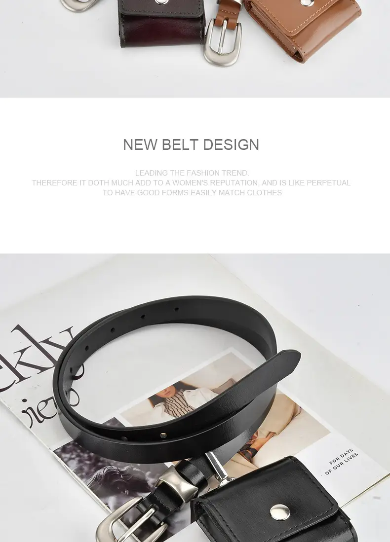 Black Genuine Leather Mini Belt Bag for Women — feature 10