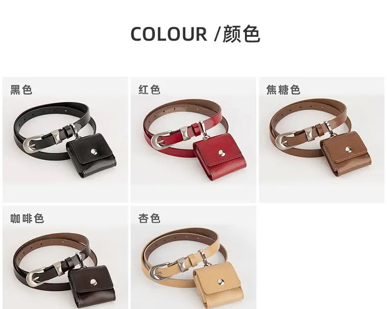 Black Genuine Leather Mini Belt Bag for Women — feature 8