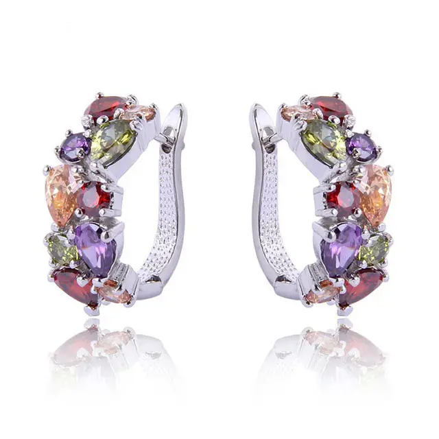 Water Drop Zircon Earrings Rose Gold Summer Design — feature 5