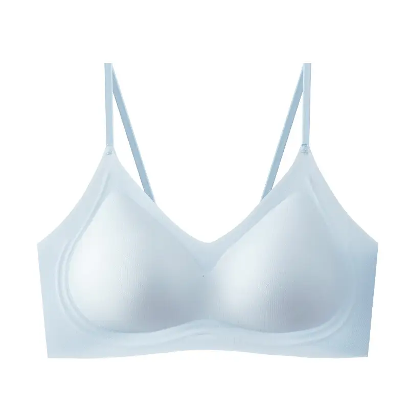 Summer Thin Intimates for Women with Small Breasts, No Rims, Jelly Glue Soft Support Bra, Soft, Cool, Traceless and Beautiful Back