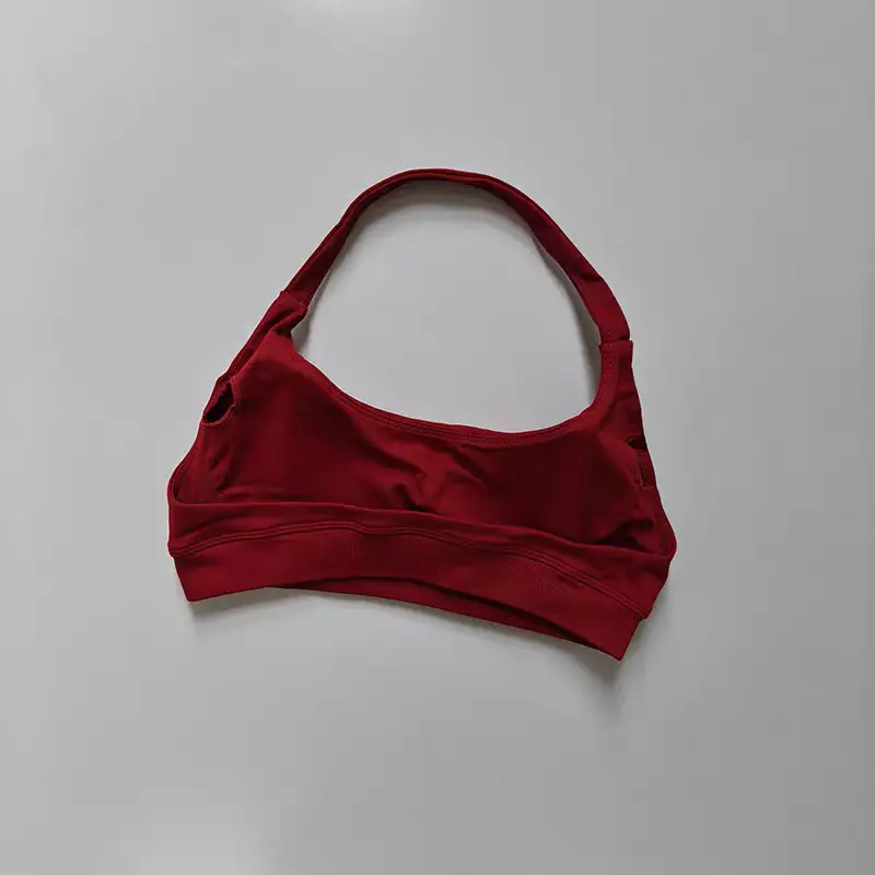 European and American Amazon Sports Halter Bra High-Elastic Sports Bra with Chest Pads Matte Nylon Yoga Fitness Bra