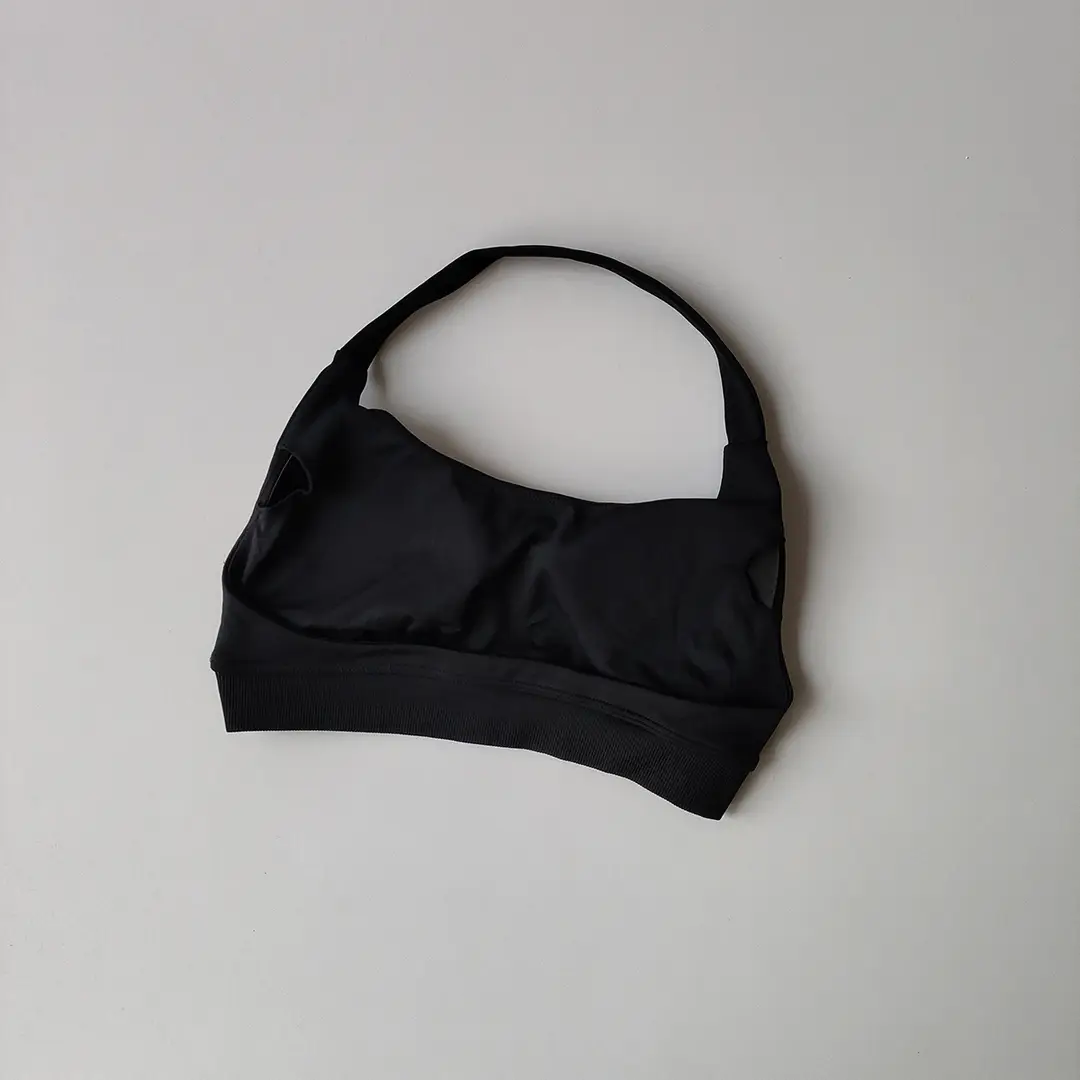 European and American Amazon Sports Halter Bra High-Elastic Sports Bra with Chest Pads Matte Nylon Yoga Fitness Bra