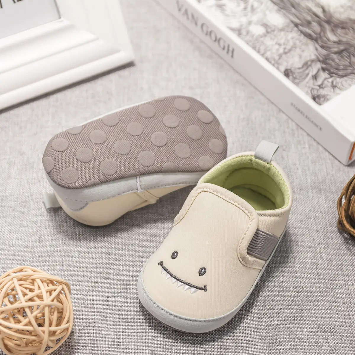 Baby Boy Cartoon Slip-On Shoes 0-1Yr